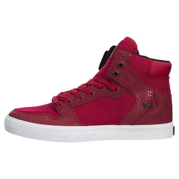 Supra Vaider High Top Shoes Womens - Red | UK 49H0V36
